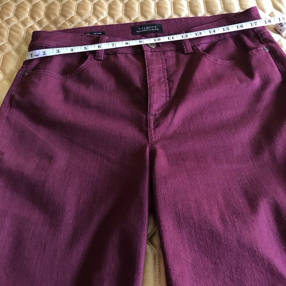 Talbots burgundy flawless five-pocket jeggings size 12 burgundy wine color. - Picture 12 of 12